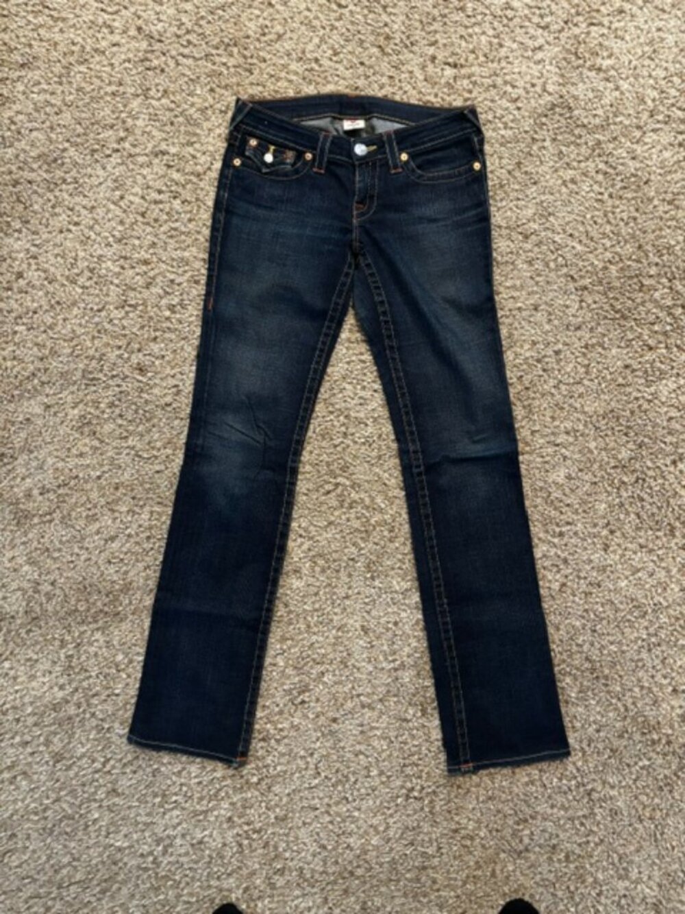 Vintage True Religion Billy Women’s Straight Leg Dark Wash Jeans-Size 28